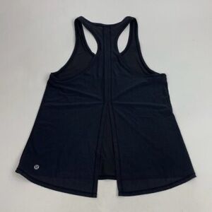 Lululemon Black Racerback Tank Top Split Shear Back Lightweight